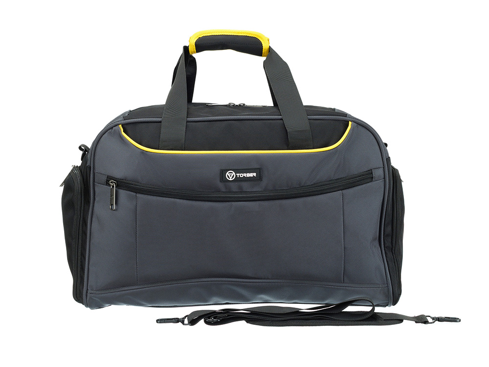 Сумка спортивная TORBER, серый, полиэстер, 48 х 24 х 30 см Сумка спортивная TORBER, серый, полиэстер, 48 х 24 х 30 см
