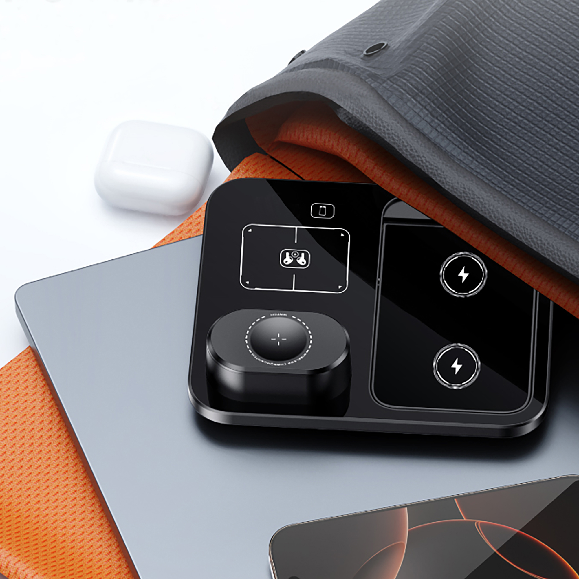 Беспроводная (15W) зарядная станция "Lift" с сенсорным подъёмным механизмом