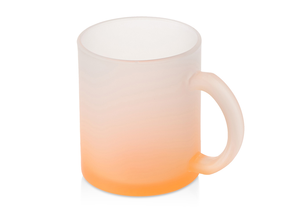 Стеклянная матовая кружка Омбре с градиентом для сублимации, оранжевый