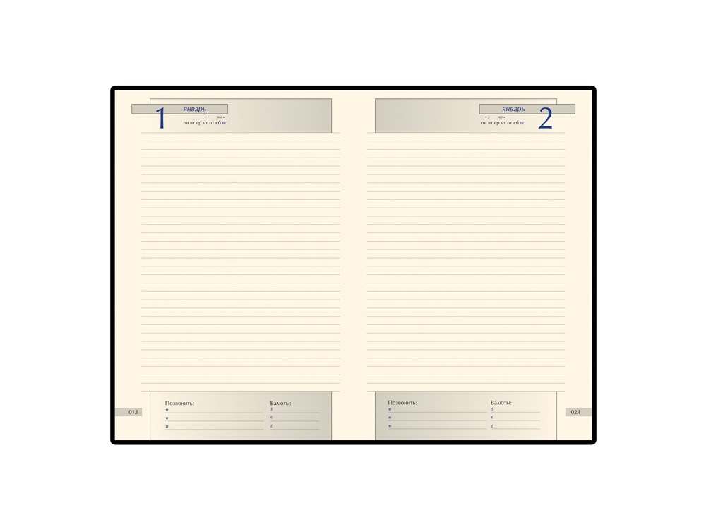 Ежедневник А5 полудатированный Imperium, коричневый (уголки и срез золото) (Р)