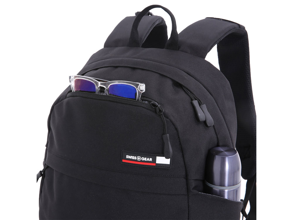 Рюкзак SWISSGEAR 14, полиэстер 600D, 30 x 17,5 x 45 см, 24 л, черный