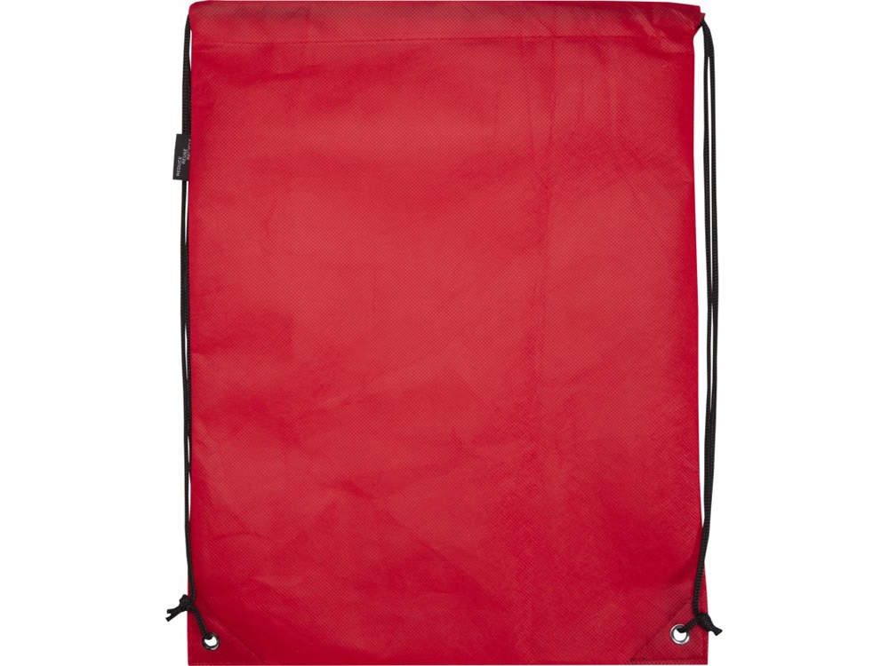 Рюкзак-мешок  на шнурке Evergreen из переработанного нетканого материала, красный