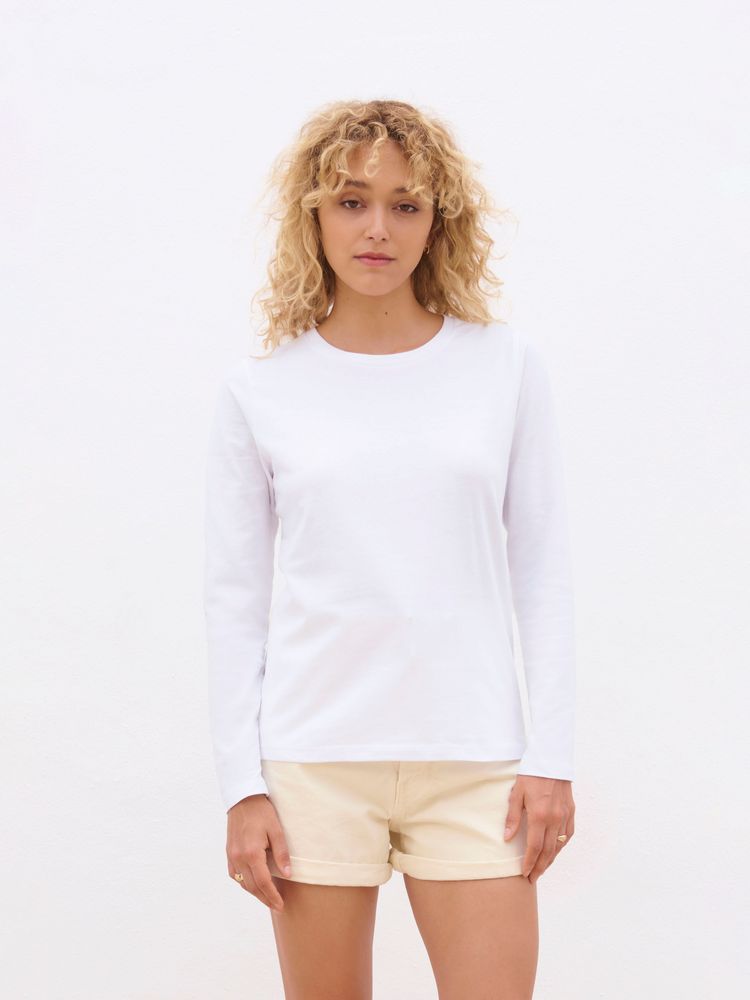 Футболка с длинным рукавом женская Monarch Women, белая