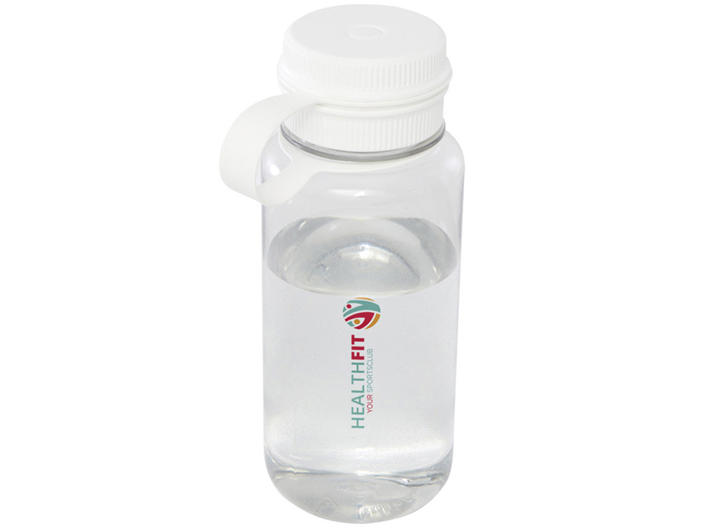 Спортивная бутылка Ryder из переработанного ПЭТ-пластика объемом 900 мл с многофункциональной крышкой, сертифицированная RCS - Белый