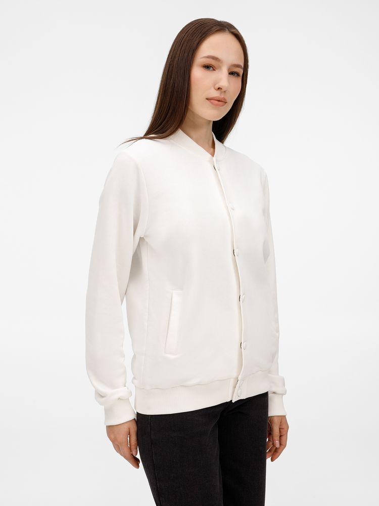 Бомбер унисекс Nuppu, молочно-белый Бомбер унисекс Nuppu, молочно-белый