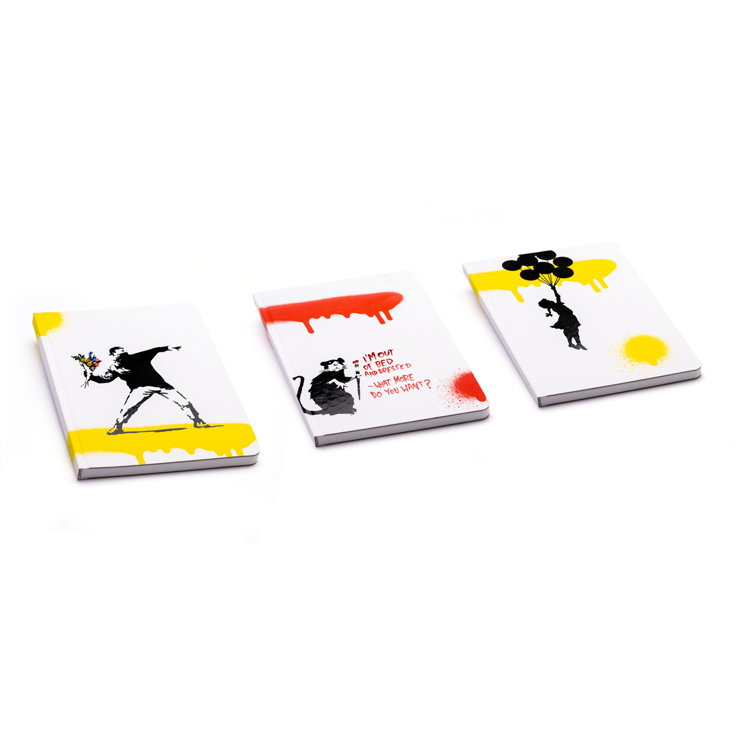 Блокнот линованный Pininfarina Banksy Метатель цветов из каменной бумаги, А5