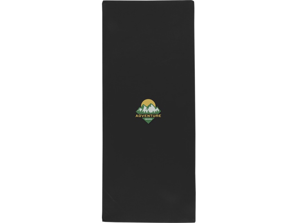 Lucas спортивное полотенце из переработанного полиэстера 30х80 см - сплошной черный