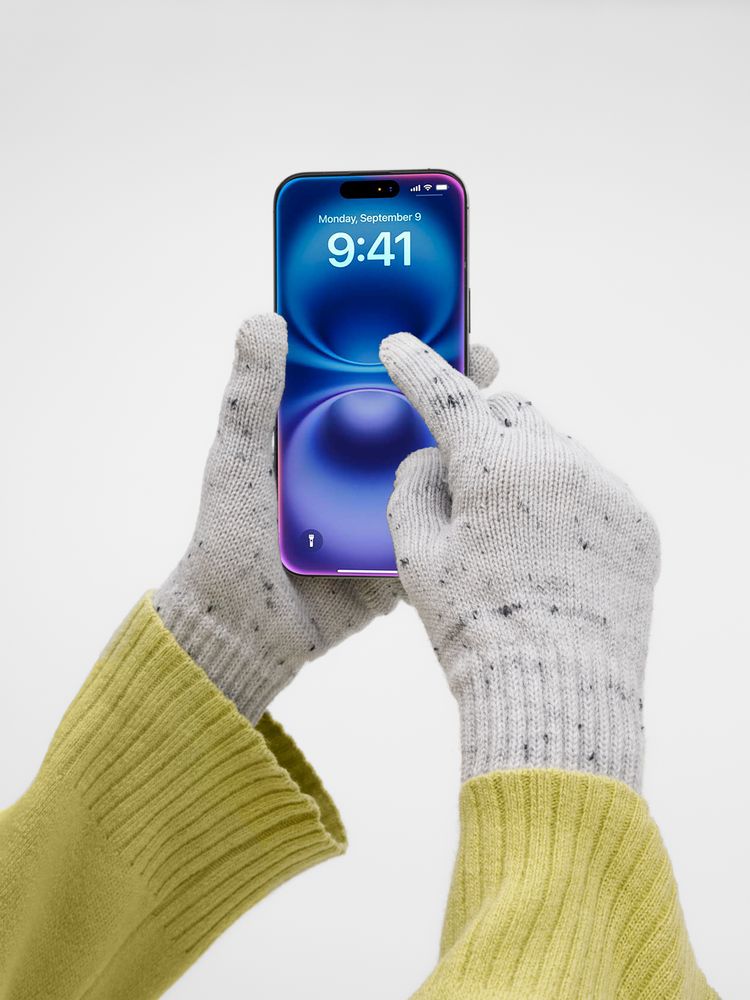 Перчатки сенсорные Spotti Senso, светло-серые