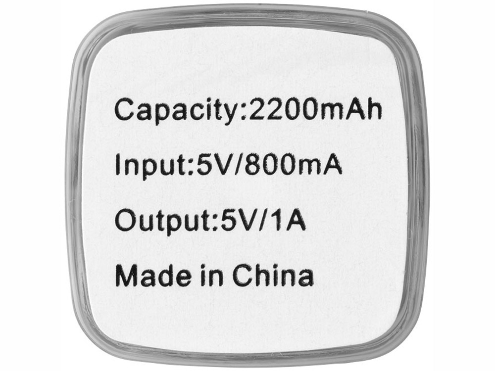 Портативное зарядное устройство Flash 2200 мА/ч, красный