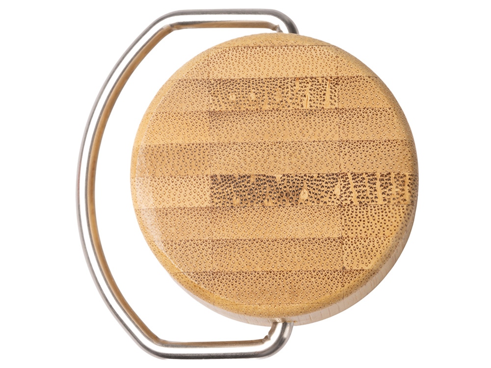 Термобутылка Нобук из переработанной нержавеющей стали, с бамбуковой крышкой, темно-зеленый