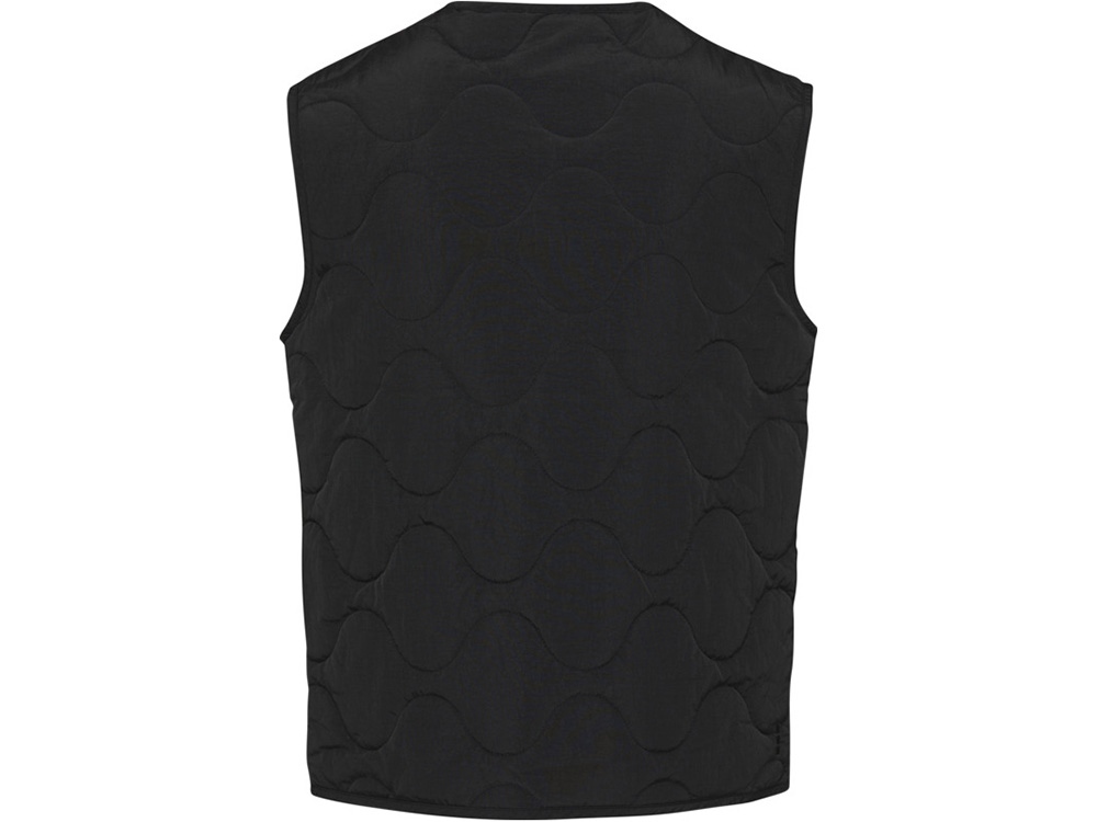 Quartz утепленный жилет унисекс из переработанного материала GRS - сплошной черный