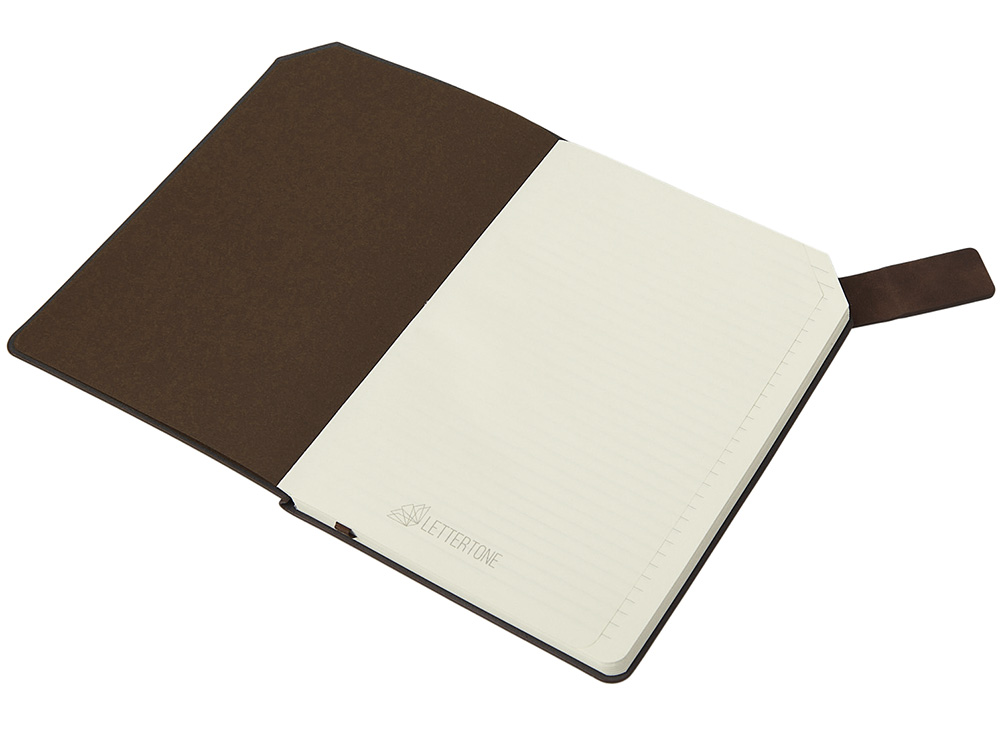 Блокнот А5 в гибкой обложке Chaplin, шоколадный