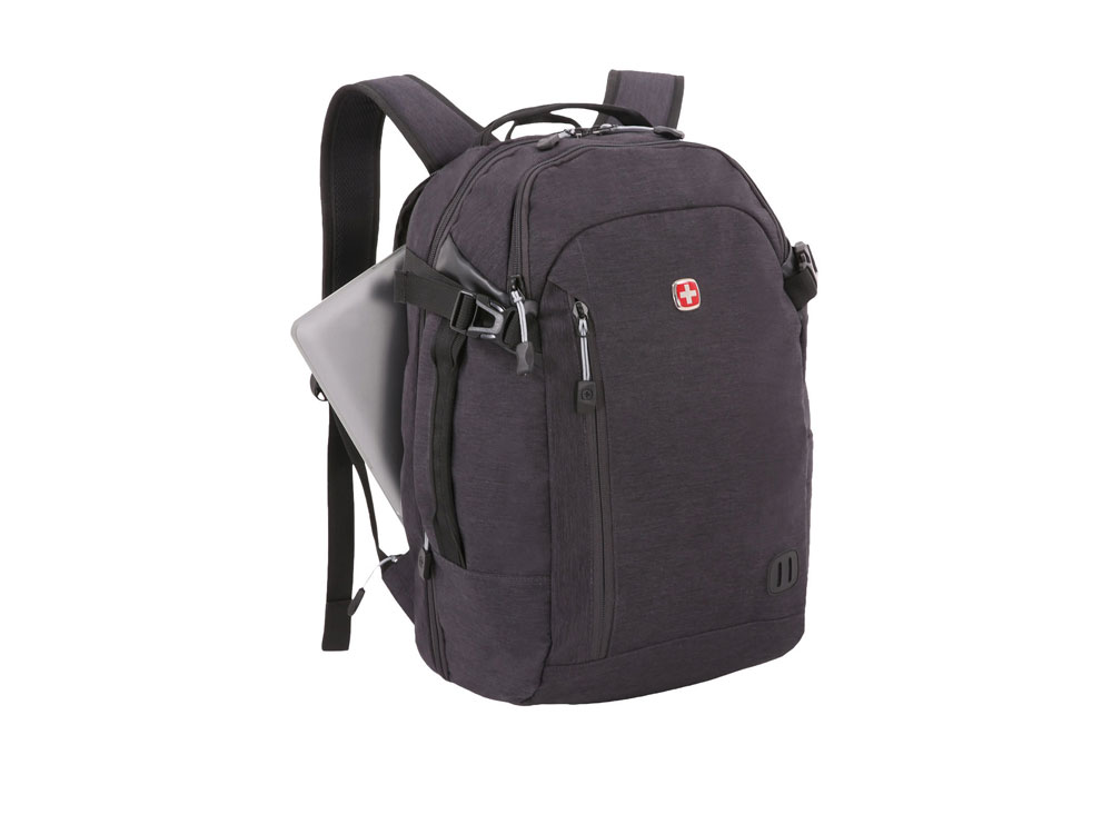 Рюкзак SWISSGEAR 15'', ткань Grey Heather, 31x20x47 см, 29 л, серый