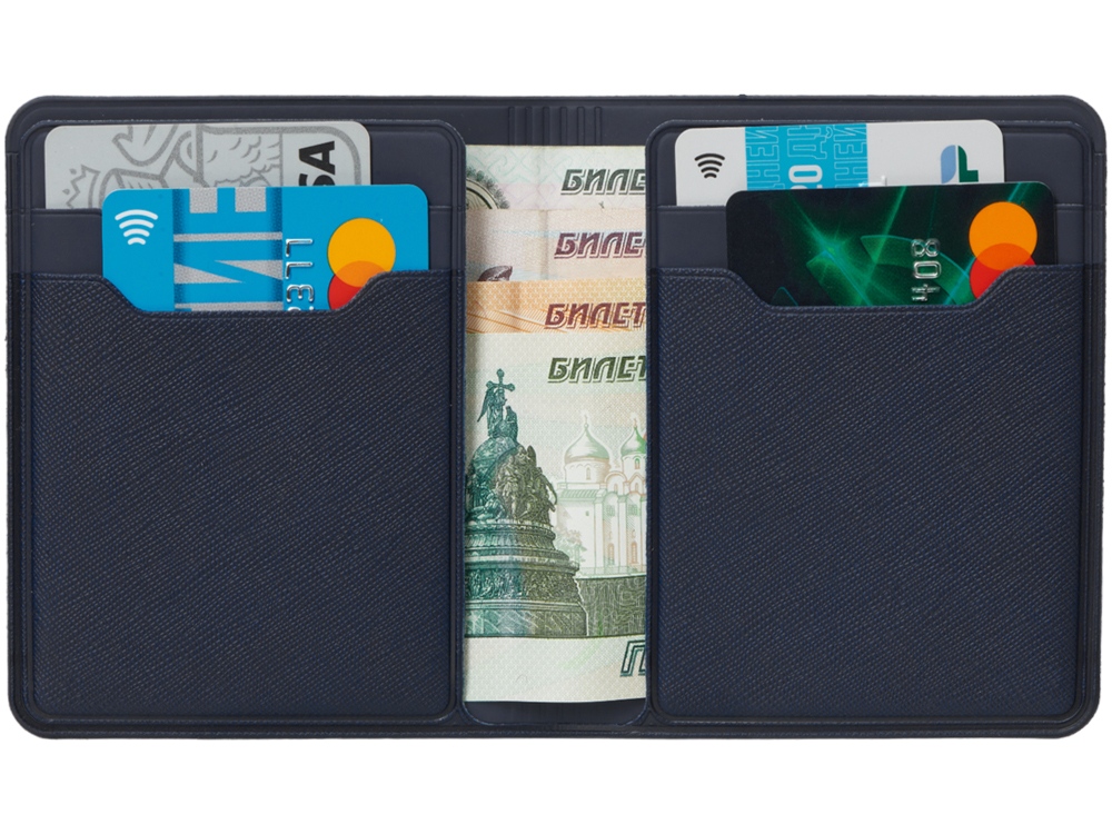 Картхолдер с отделением для бумажных денег Favor, темно-синий Картхолдер с отделением для бумажных денег Favor, темно-синий