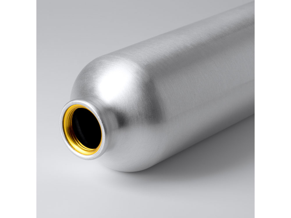 Алюминиевая бутылка BROLY с карабином, 800 мл, серебристый