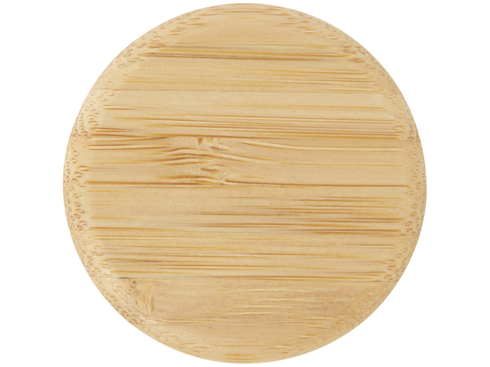 Стеклянная бутылка для воды Porto объемом 500 мл с силиконовой ручкой и бамбуковой крышкой - Прозрачный