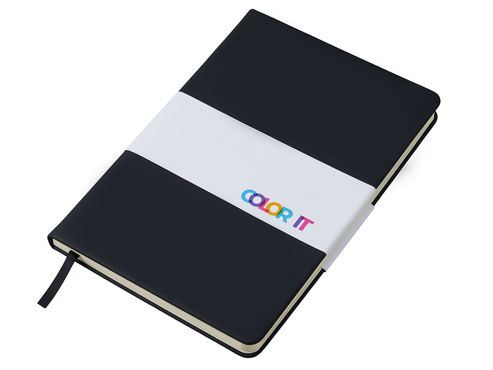 Бизнес-блокнот С3 софт-тач с магнитом, твердая обложка, 96 листов, черный