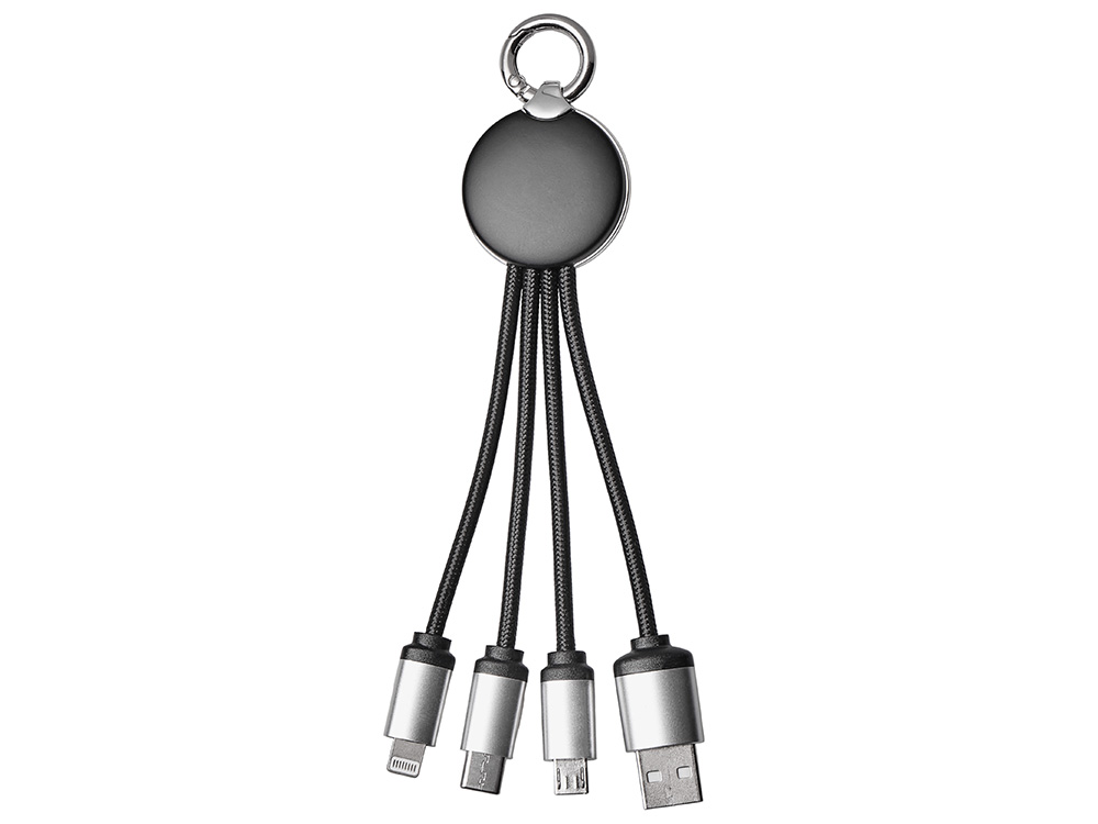 Кабель 3-в-1 с подсветкой лого Ion mini Кабель 3-в-1 с подсветкой лого Ion mini