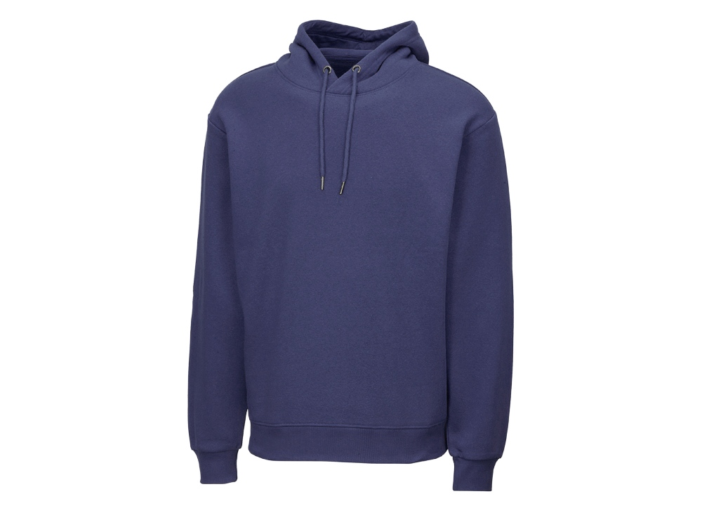 Толстовка с капюшоном оверсайз Lisbon унисекс, темно-синий