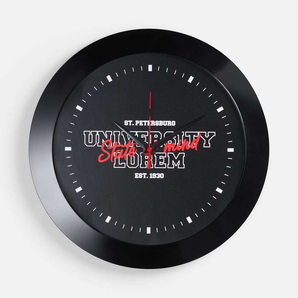 Часы настенные Vivid Large, черные Часы настенные Vivid Large, черные