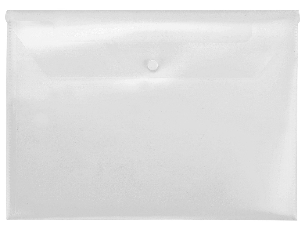 Папка-конверт А4 с кнопкой, прозрачный (Р) Папка-конверт А4 с кнопкой, прозрачный (Р)