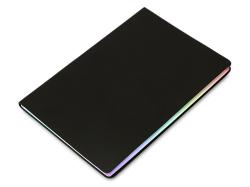 Блокнот А5 в гибкой обложке Fellini с голографическим срезом, черный