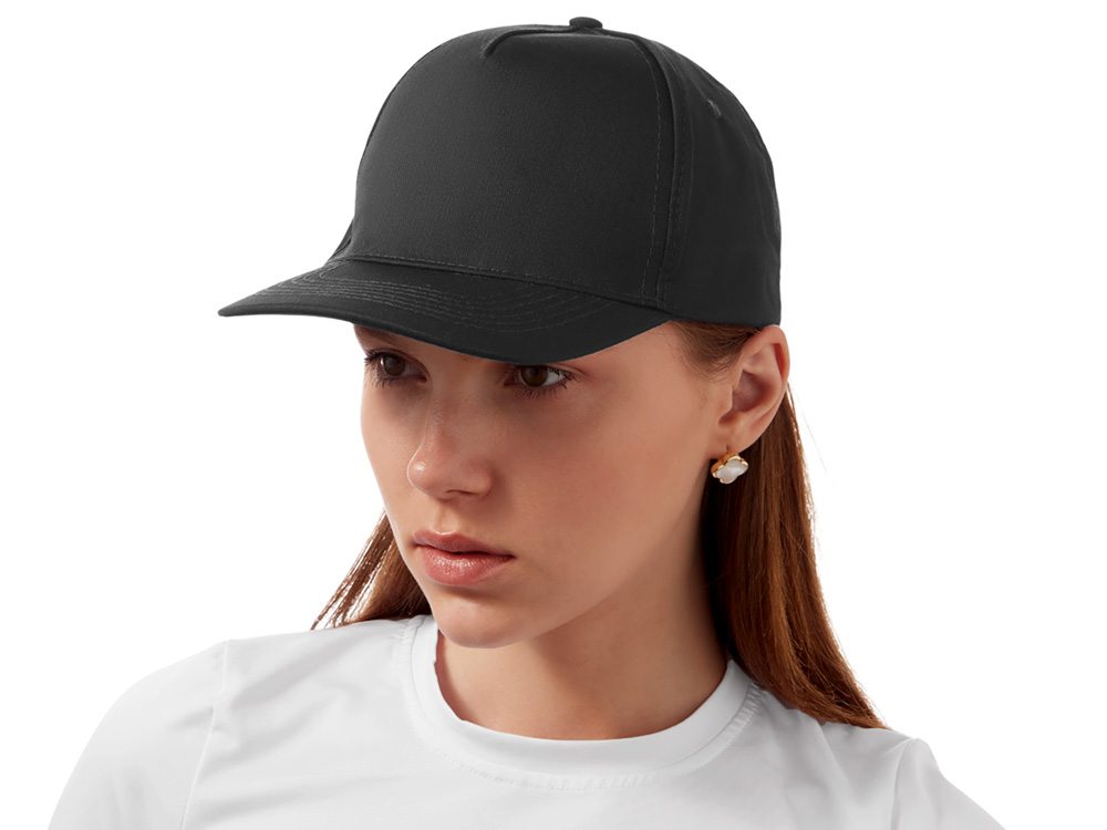 Бейсболка Mix 5-ти панельная 180 гр, черный