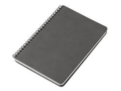 Блокнот А5 Dante из искусственной кожи на спирали, темно-серый