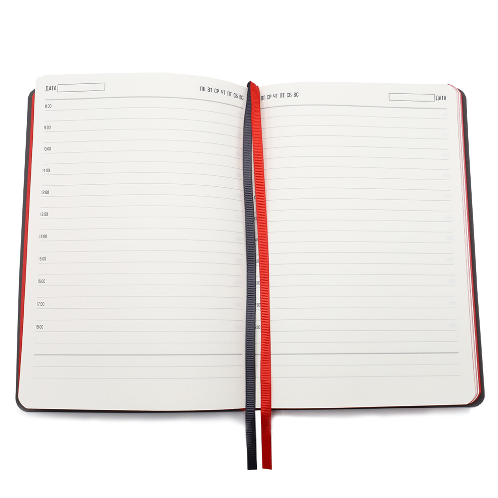 Ежедневник A5 недатированный Molfetta в мягком переплёте, серо-красный Ежедневник A5 недатированный Molfetta в мягком переплёте, серо-красный