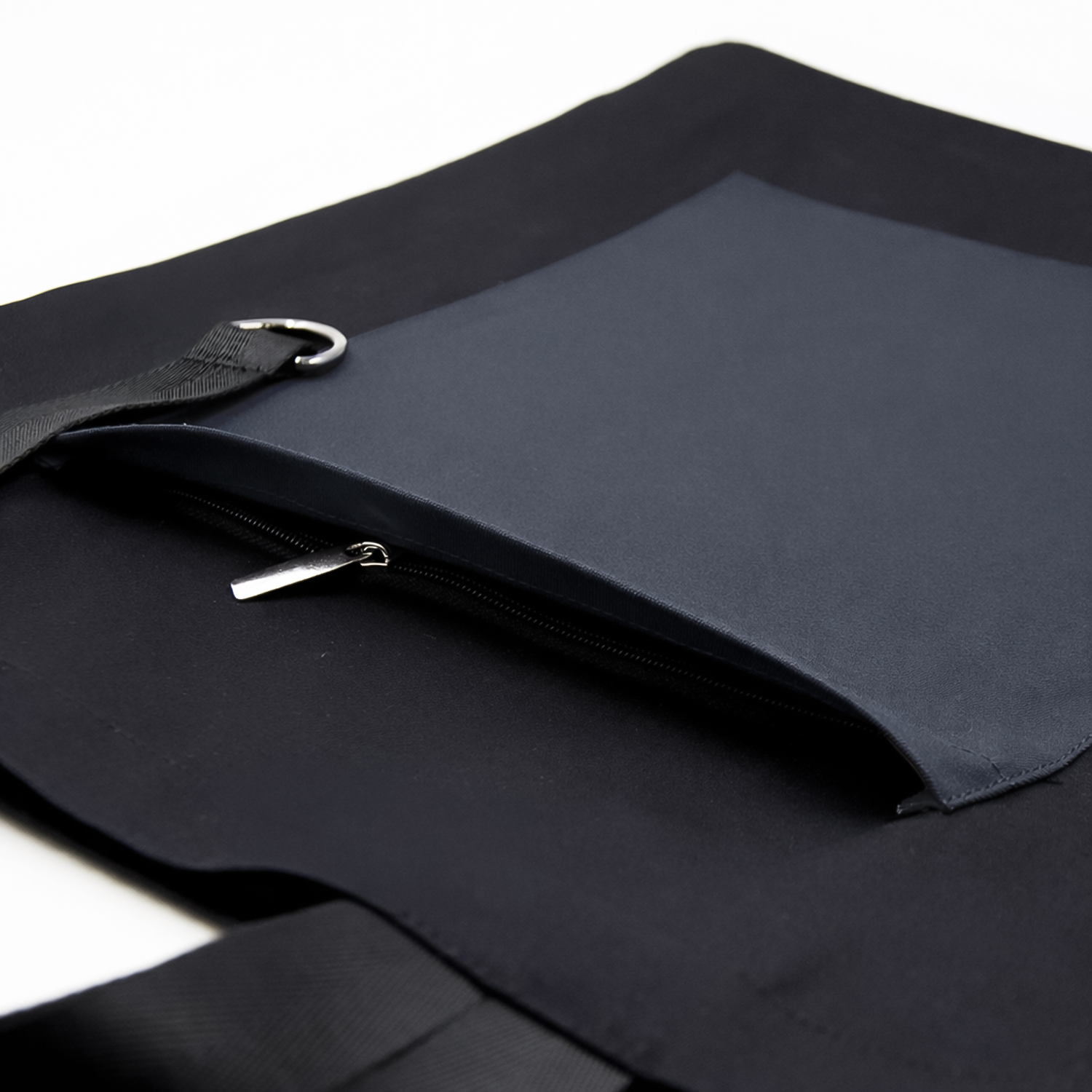 Шоппер Superbag Big Pocket, с карманом на молнии (черный с темно-серым)