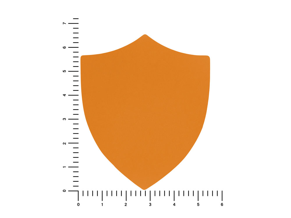 ПАТЧ ЩИТ soft-touch (оранжевый ) 6,6 х 5,5 см