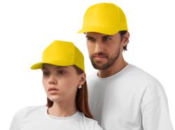 Бейсболка Poly 5-ти панельная 120 гр, желтый