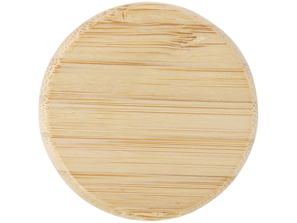 Стеклянная бутылка для воды Porto объемом 500 мл с силиконовой ручкой и бамбуковой крышкой - Синий