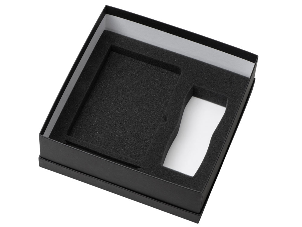 Подарочный набор с блокнотом С3, металлической ручкой и термокружкой, темно-синий