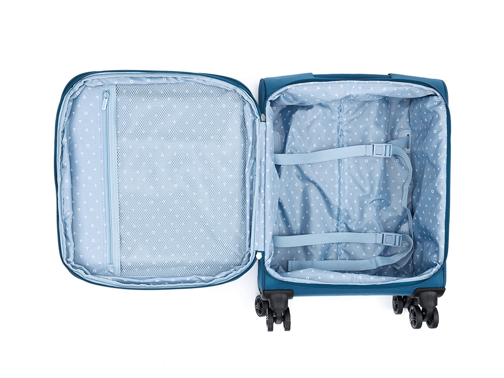 Чемодан TORBER ВИВИ, синий, полиэстер, 39 х 20 х 54 см, 36 л Чемодан TORBER ВИВИ, синий, полиэстер, 39 х 20 х 54 см, 36 л