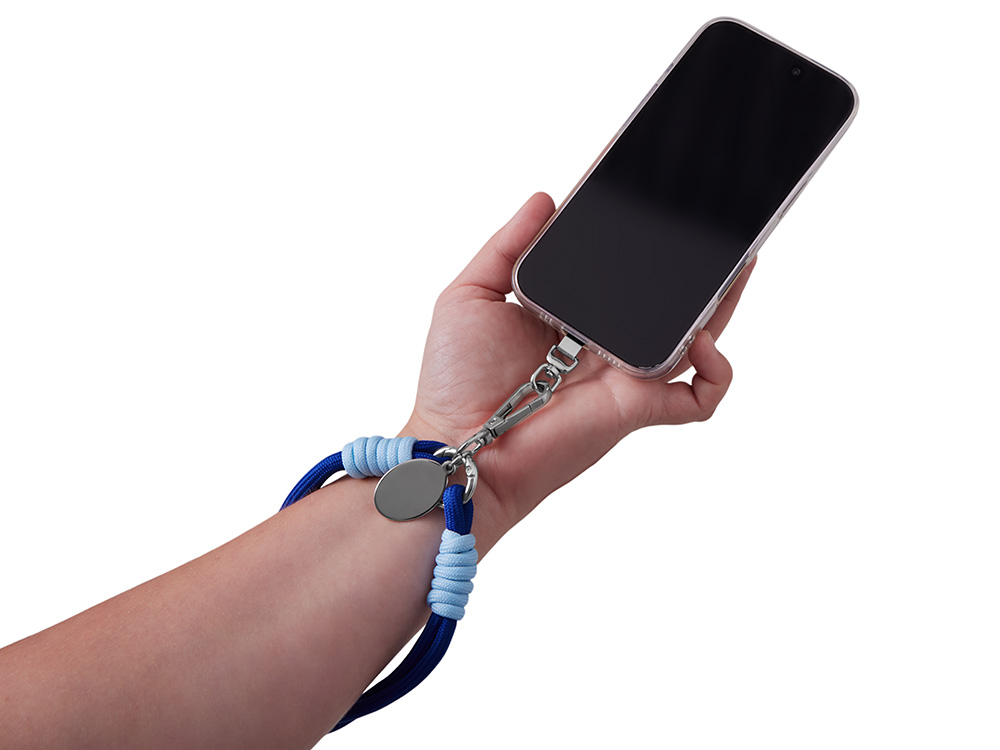 Брелок-браслет Bohemian c металлическим держателем для телефона, синий