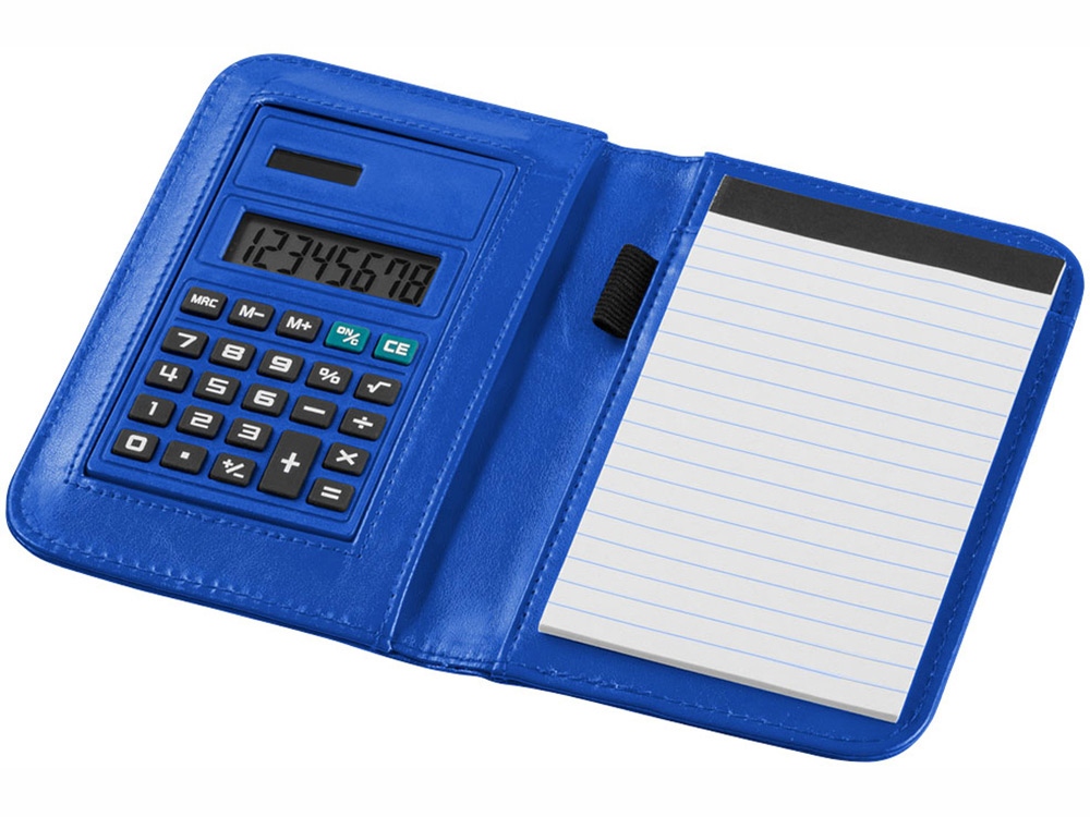 Блокнот А6 Smarti с калькулятором, ярко-синий