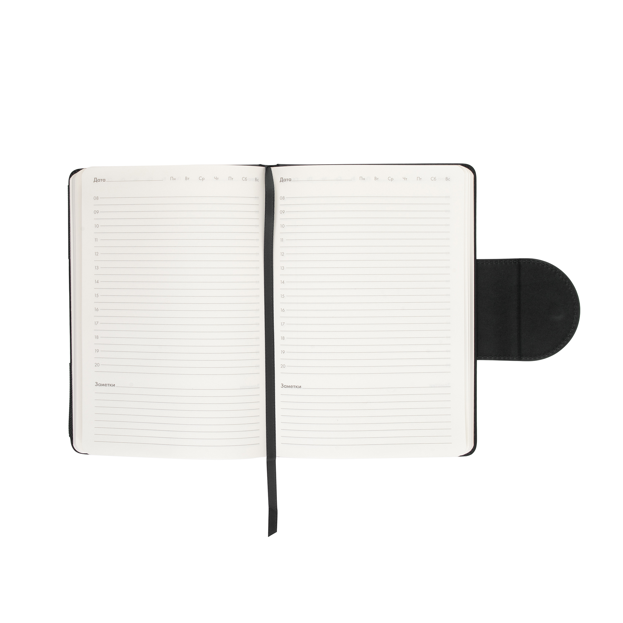 Ежедневник недатированный "Сицилия", формат А5, черный