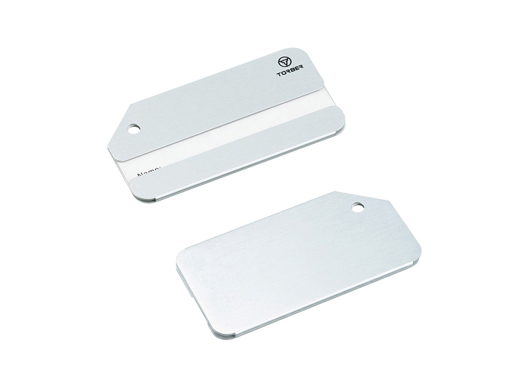 Бирка для багажа TORBER, серебристый, 8,0 х 4,0 см, алюминиевый сплав Бирка для багажа TORBER, серебристый, 8,0 х 4,0 см, алюминиевый сплав