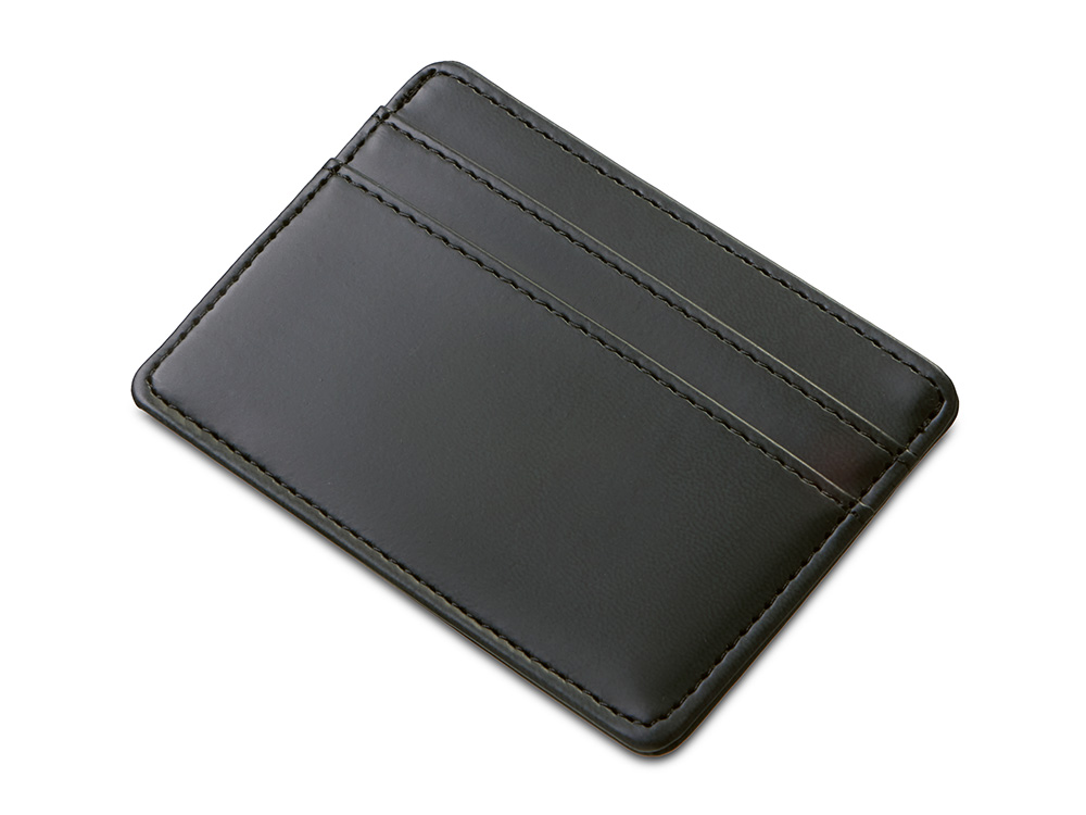 Картхолдер для двух карт и наличных денег с зажимом Crave, черный