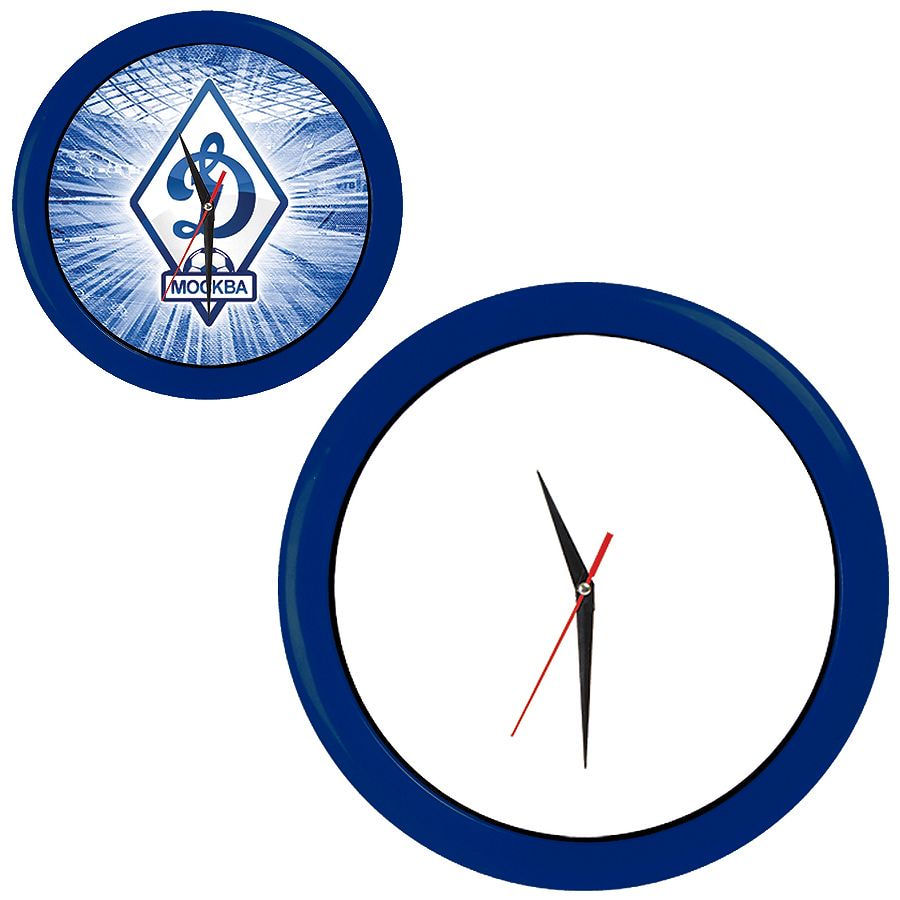 Часы настенные "ПРОМО" разборные; яркий синий, D28,5 см; пластик
