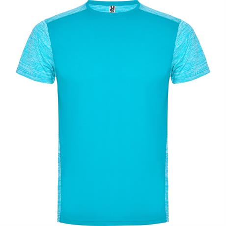 Спортивная футболка ZOLDER мужская, БИРЮЗОВЫЙ/ПЁСТРЫЙ БИРЮЗОВЫЙ M