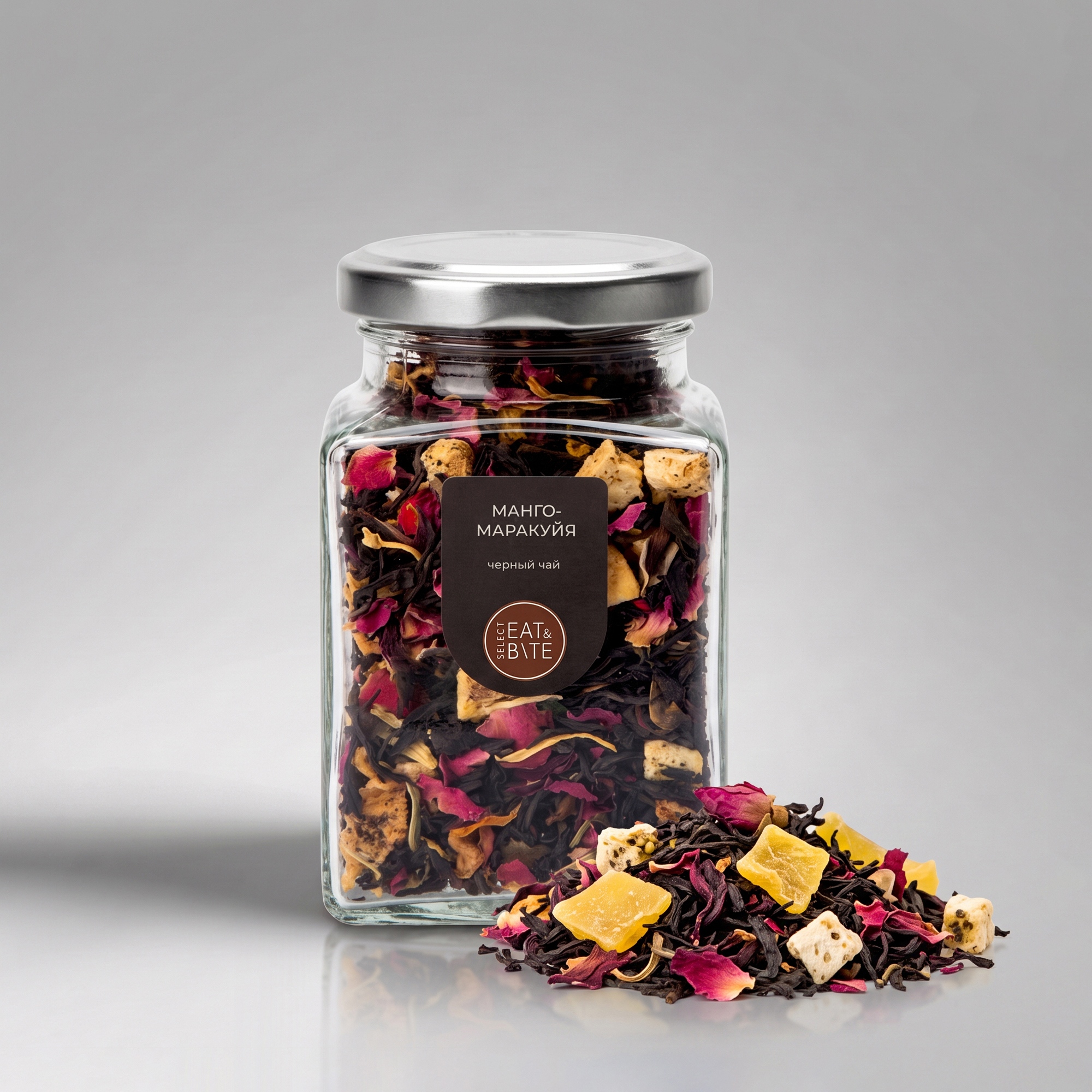 Чай черный, серия Bouquet, манго-маракуйя, стеклянная банка (Р) Чай черный, серия Bouquet, манго-маракуйя, стеклянная банка (Р)