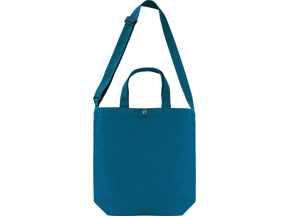 Сумка Helfer из хлопка на кнопке с регулирующейся лямкой, индиго