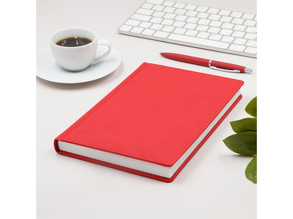 Ежедневник А5 датированный Velvet 2022, красный Ежедневник А5 датированный Velvet 2022, красный