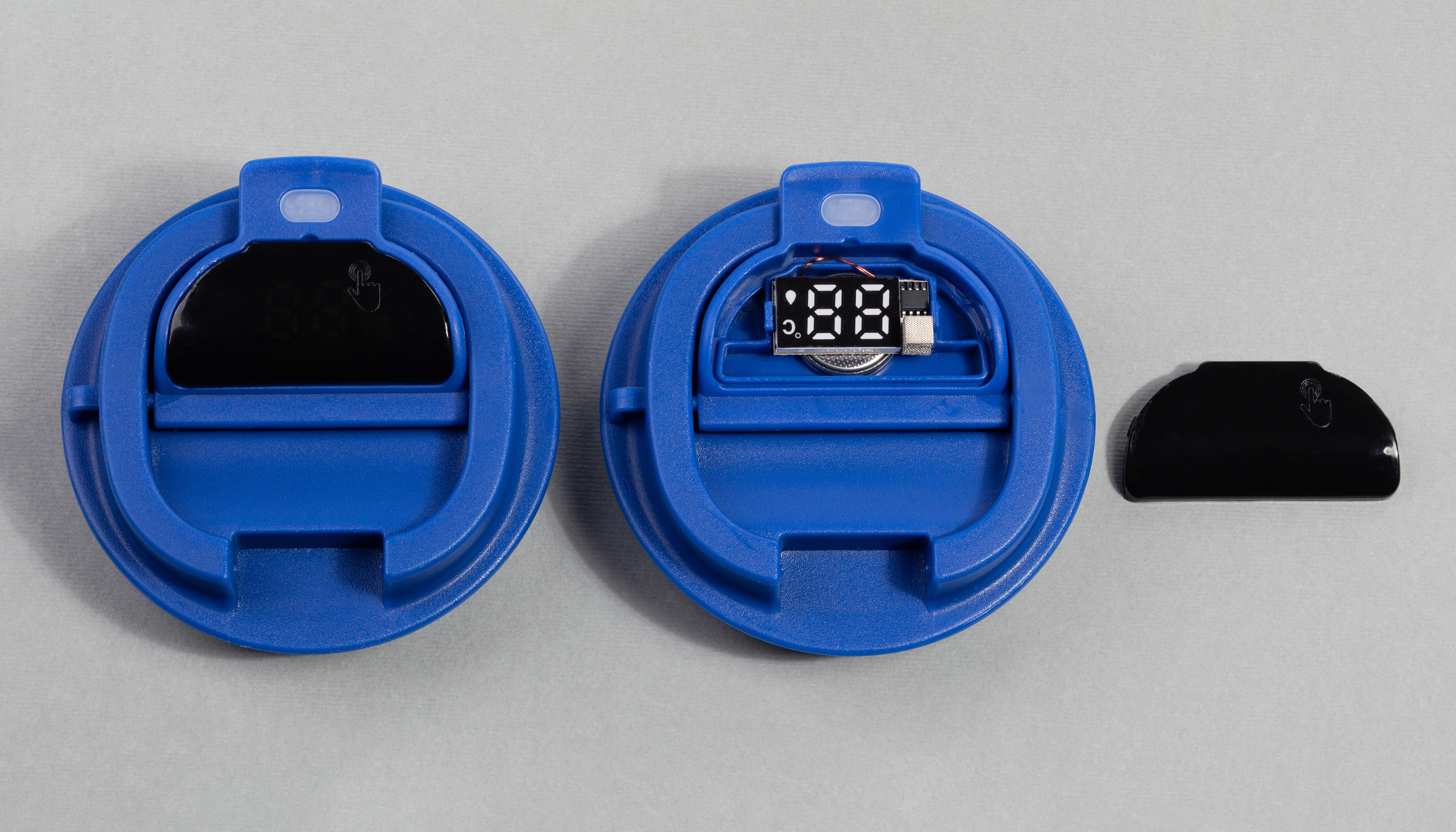 Термостакан "Legend_Волны" 390 мл с индикацией температуры, покрытие пудра