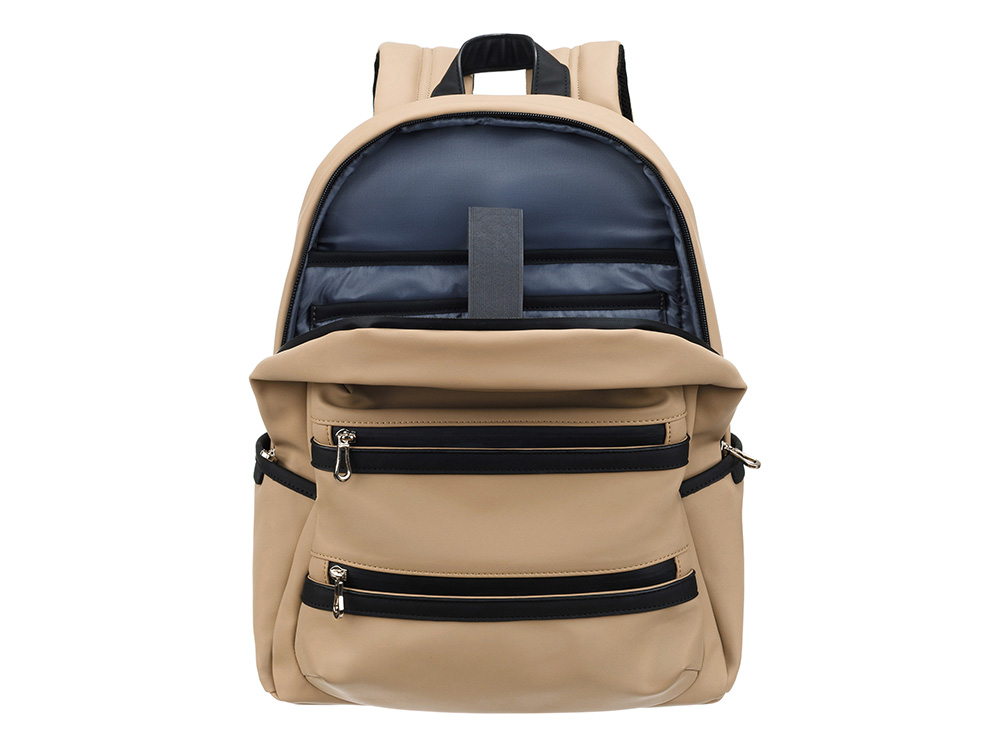 Рюкзак TORBER НОВА с отделением для ноутбука 14.1, бежевый, полиэстер, 31,5 х 12,5 х 39,5 см