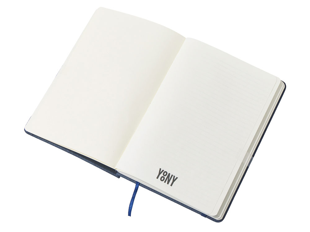 Набор блокнот А5 с магнитным держателем для ручки и подставкой для телефона и металлической шариковой ручкой NotaBene, темно-синий