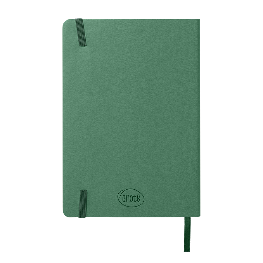 Бизнес-блокнот "RILY", формат А5,  зеленый, блок в точку