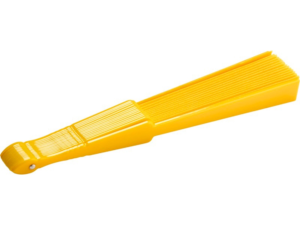 Складной ручной веер Maestral в бумажной коробке, желтый